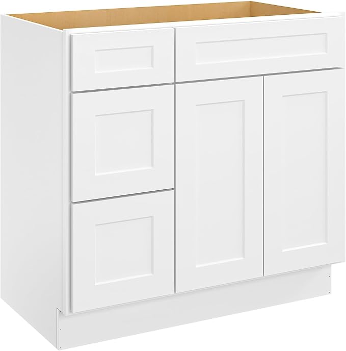 ROOMTEC Bathroom Cabinet, Soft-Close Drawer Slides Morden Bathroom Sink Vanity by ROOMTEC