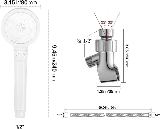KAIYING High Pressure Handheld Shower Head - Image 6