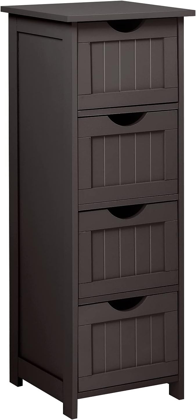 Bonnlo Skinny Bathroom Floor Storage Cabinet, 12 Inch Wide Deep Small Storage by Bonnlo