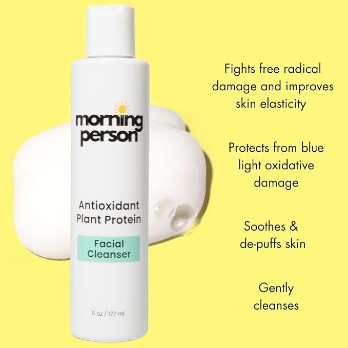 Morning Person Antioxidant Plant Protein Facial Cleanser - Image 2