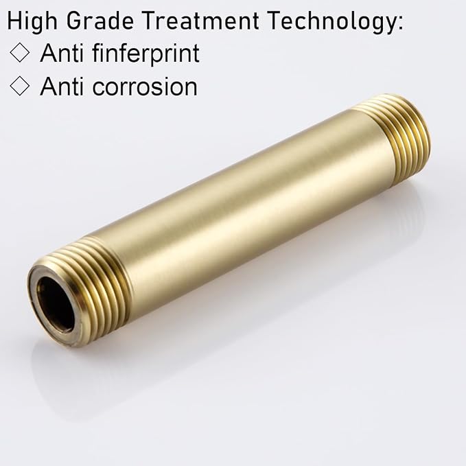 RANDOM Shower Arm with Flange, Brushed Gold.RD91038-4BG - Image 5