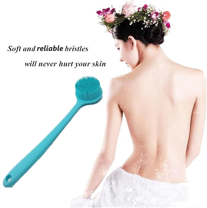 Silicone Body Scrubber, Long Handle Back Scrubber - Image 4