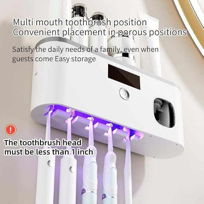 Toothbrush Holders for Bathrooms, Toothbrush Holder Wall Mounted - Image 2