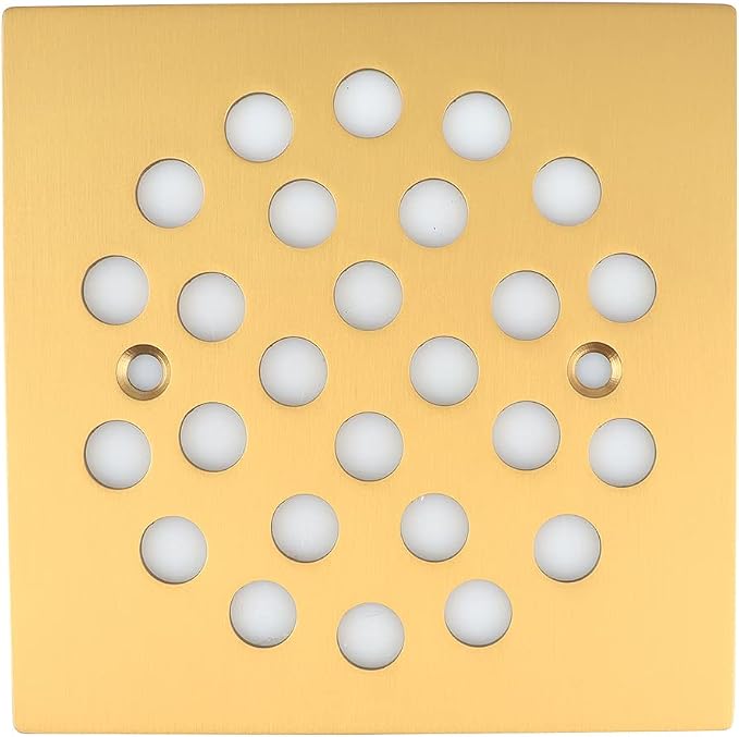 4-1/4 Inch Screw-in Square Floor Drain Cover Replacement Shower Grates by poyde