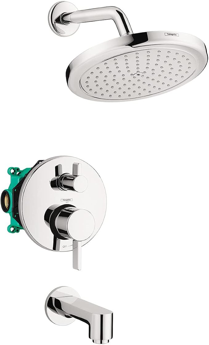 hansgrohe Croma Complete Shower and Bathtub System Shower Set Modern 1-Spray by Hansgrohe