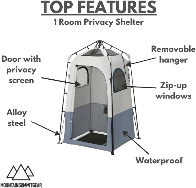 Caddis Rapid Privacy Shelter 1/2-Rooms, Camping Shower & Portable Toilet Tent - Image 2