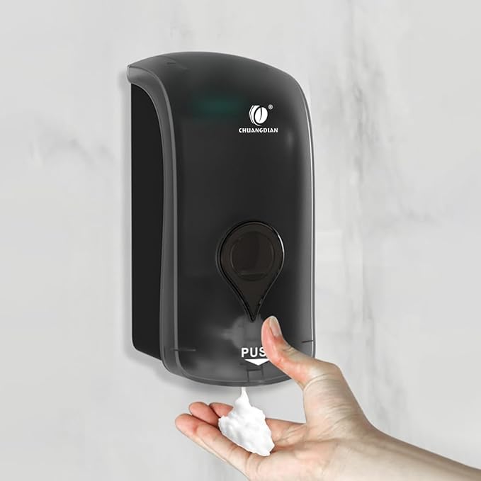 Foaming Hand Soap Dispenser, 35oz Manual Refillable Wall Mount Soap Dispenser - Image 4
