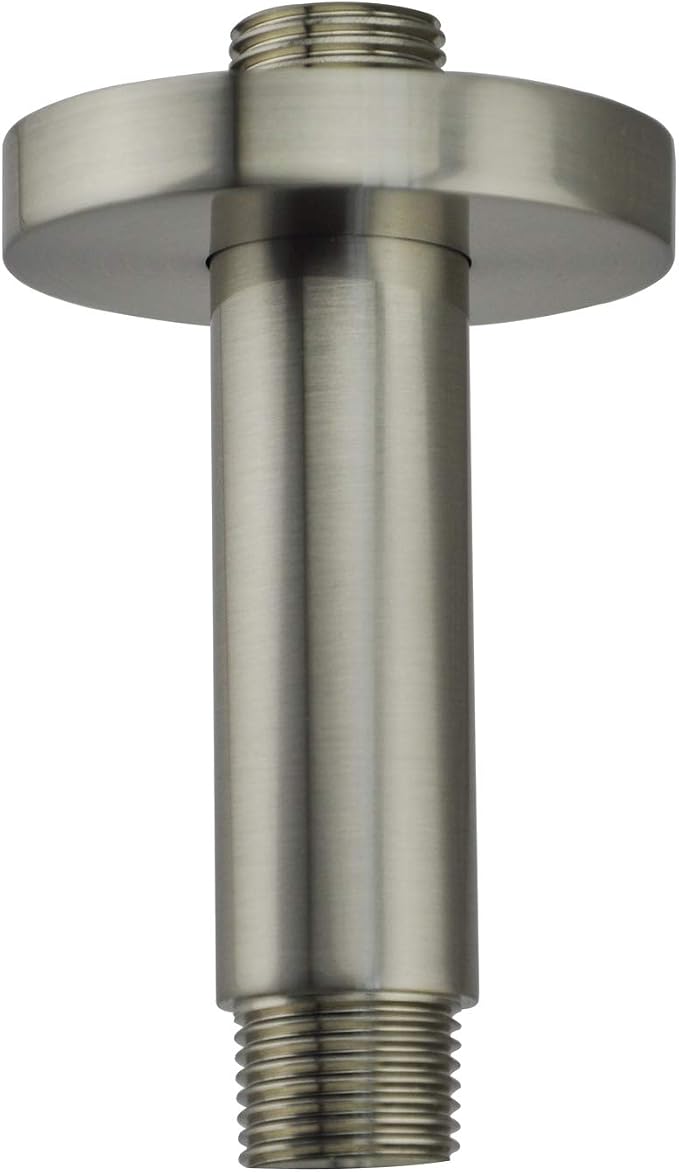 Aquaiaw Shower Arm and O-Ring Flange, 3 inch, Solid Brass, Both Soldered 1/2 by AQUAIAW