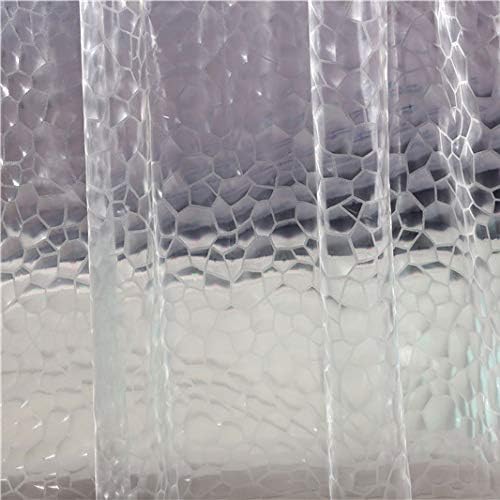 10 Guage Design Clear Shower Curtain Liner, Plastic 3D Water Cube Clear Shower by Adwaita