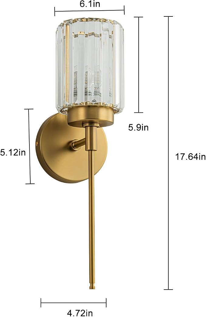 Single Gold Wall Sconce, Modern Vanity Lighting Fixture - Image 3