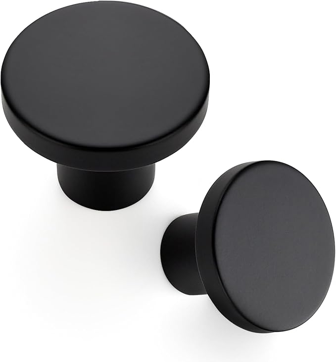 Ravinte 3 Pack Cabinet Knobs Black Kitchen Cabinet Knobs Round Dresser Drawer by Ravinte