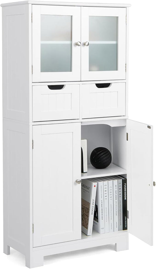 COSTWAY Tall Bathroom Storage Cabinet, Freestanding Storage Organizer by COSTWAY