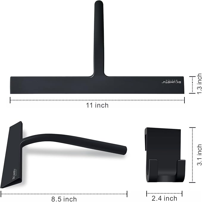 Silicone Rubber Blade & Hook Shower Window Squeegee 11" in Width Silicone Car - Image 2