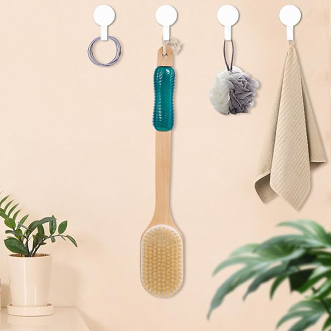 OWIIZI Back Scrubber for Shower Large Surface Body Scrub Brush Stiff Boar - Image 8