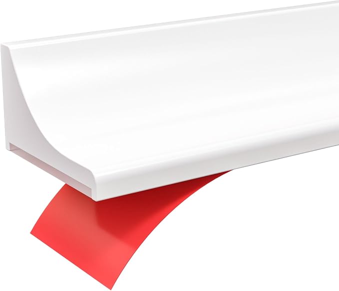 67Inch Collapsible Shower Threshold Water Dam Barrier, Self Adhesive Silicone by JASPOND