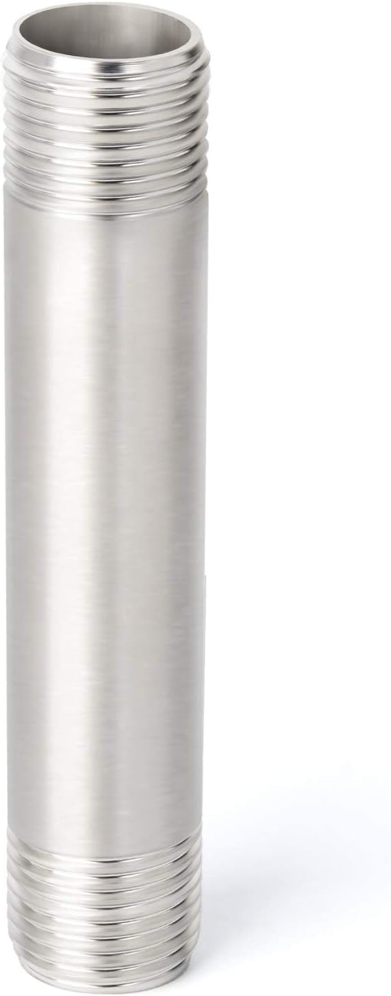 TAISHER 2PCS Stainless Steel Pipe Fittings, 1/2" NPT x 1/2" NPT Male Threaded - Image 2