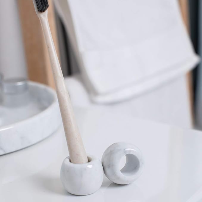 Marble Mini Toothbrush Holder Stand - Image 6