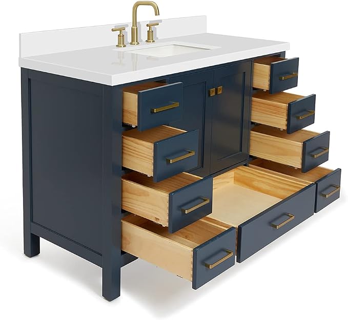 ARIEL 49 inch Midnight Blue Single Bathroom Vanity - Image 8