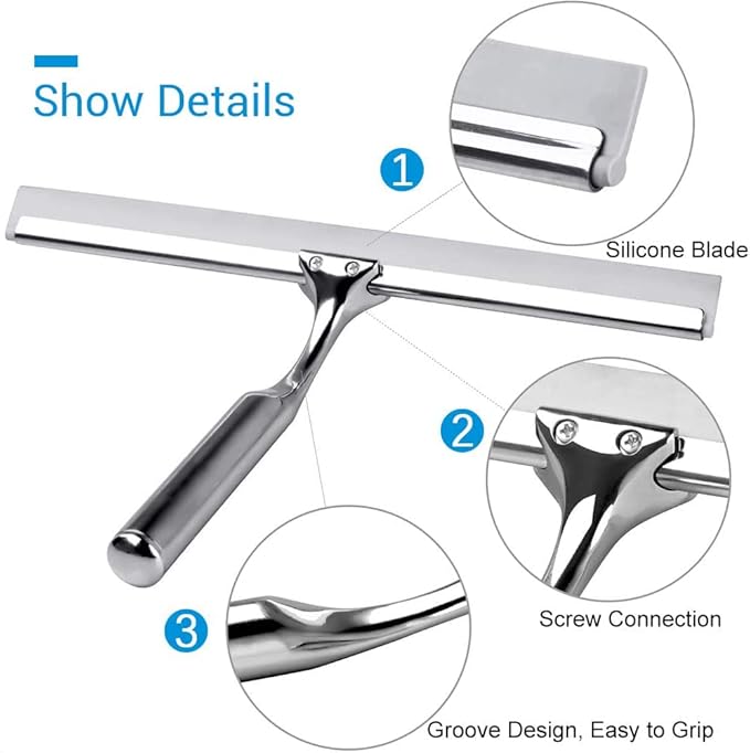 Quntis Silicone Shower Squeegee - Image 5
