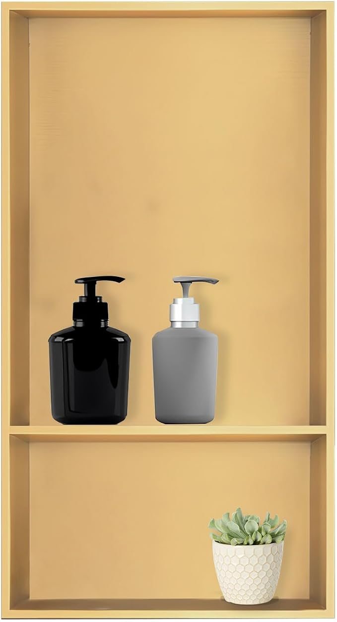 Shower Niche, 12 * 24 Stainless Steel Elegant Bathroom Niche, No Tile Needed by Elefloom