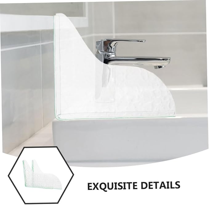 2pcs Kitchen Sink Splash Guard Elegant Acrylic -Splashing Barrier - Image 7