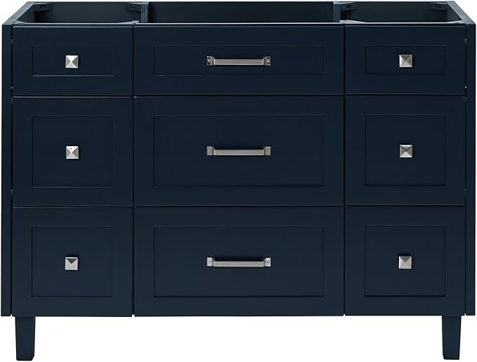ARIEL Monroe 48 inch Bathroom Vanity Without Sink in Midnight Blue, Bathroom by Ariel