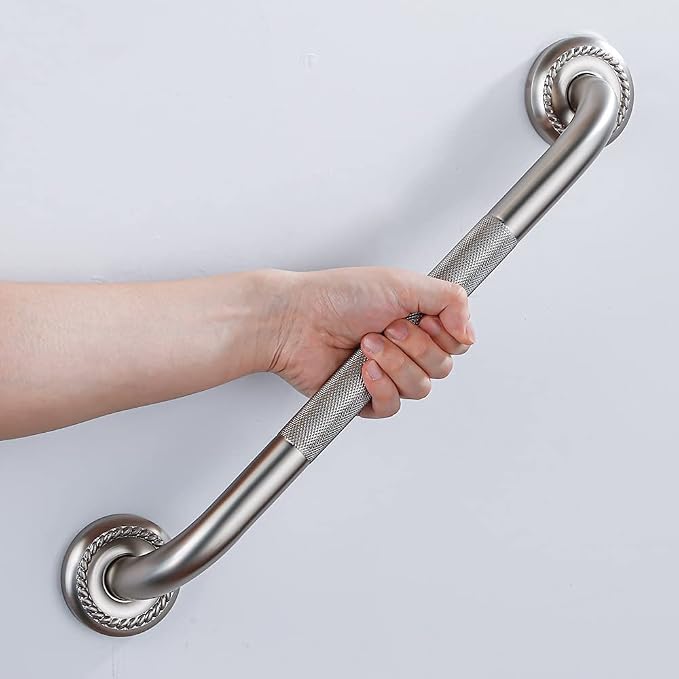 Anti Slip Shower Grab Bar, 16-Inch Toilet Textured Sturdy Hand Rail, Stylish - Image 3