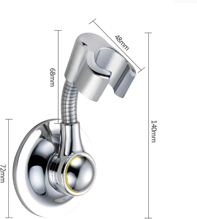 Shower Head Holder Suction Cup Handheld Bracket Adjustable Height Shower Holder - Image 7