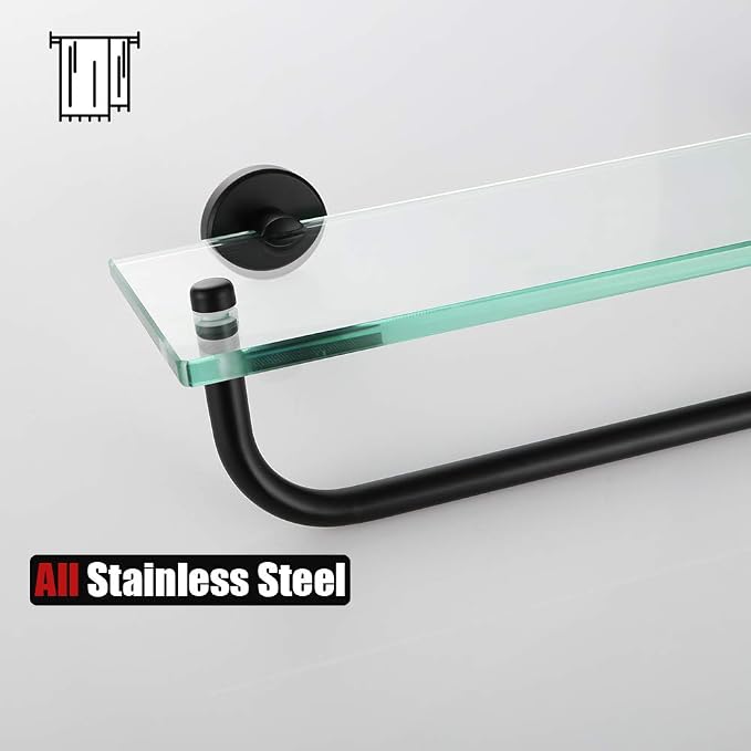 JQK Bathroom Glass Shelf, Shelf - Image 7