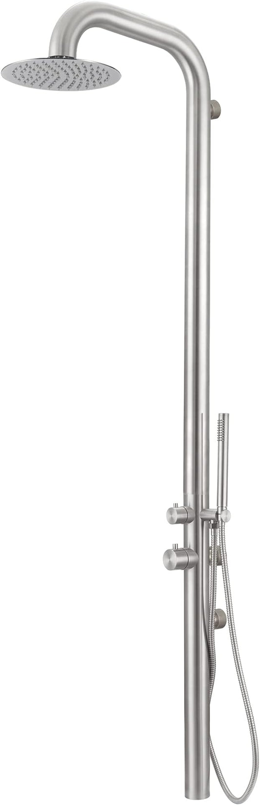 HEATGENE Outdoor Shower with Body Jets and Handheld, Wall-Mounted Shower Head by HEATGENE
