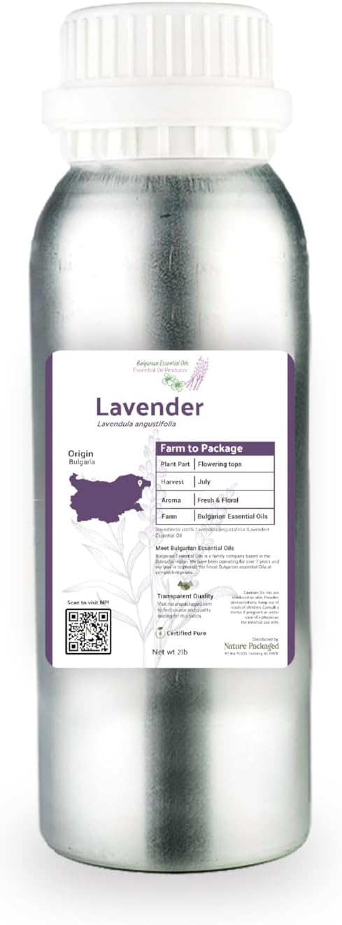 Lavender Oil - Bulgarian Essential Oils - Lavender Diffuser - Pure Therapeutic by NaturePackaged