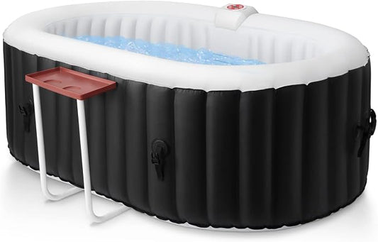 Edostory Hot Tub Inflatable Portable Oval Spa 2 Person Hot Tub by EDOSTORY
