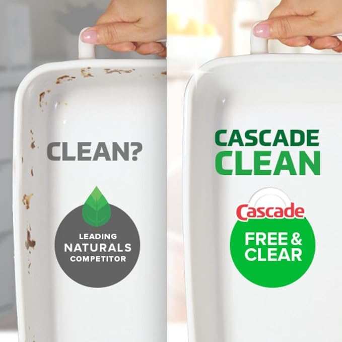 Cascade Free & Clear Dishwasher Pods, Dishwasher Detergent, Dish Detergent Soap - Image 7