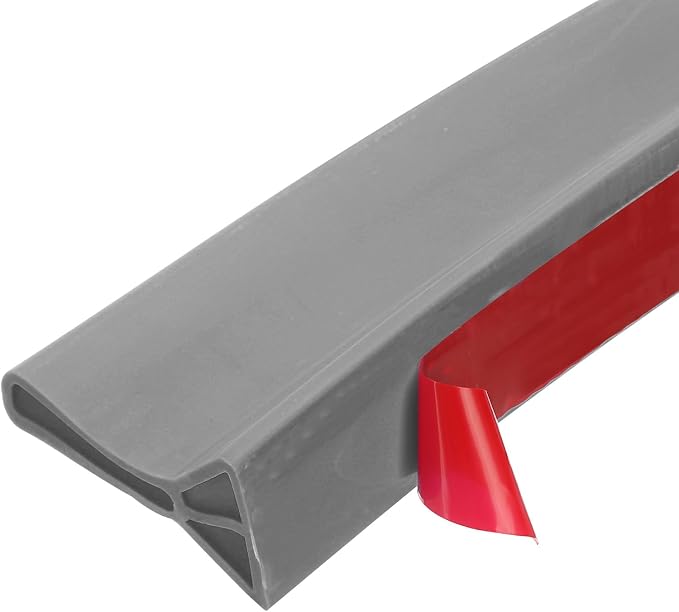 PATIKIL 2" Collapsible Shower Threshold Water Barrier, 118 Inch Self Adhesive by PATIKIL