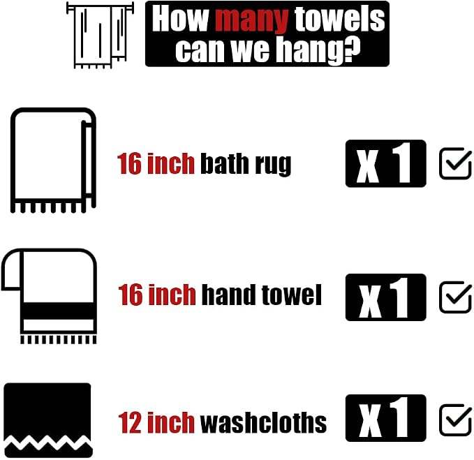 JQK Towel Bar Brushed Gold, 19 Inch 304 Stainless Steel Thicken 0.8mm Towel - Image 9