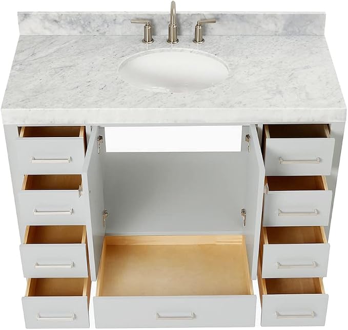ARIEL Bathroom Vanity 48" Grey - Image 6