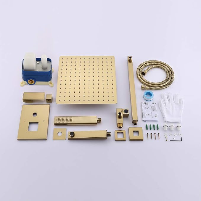 Iriber Brushed Gold Rain Shower System - Image 8
