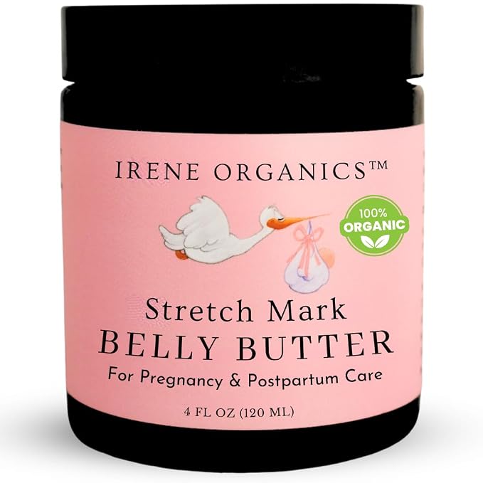 Organic Belly Butter for Pregnancy Stretch Mark Prevention and Treatment by by IreneOrganics