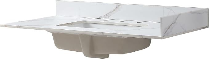 Montary 22"X4" Sintered Stone Sidesplash Artificial Marble Vanity Top Side - Image 5