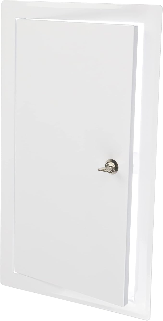 8" x 16" Lockable White Metal Access Door by Unknown