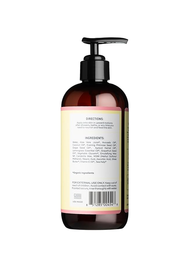 Aleavia Grapefruit Lemongrass Prebiotic Body Lotion – Lightly Scented, - Image 2