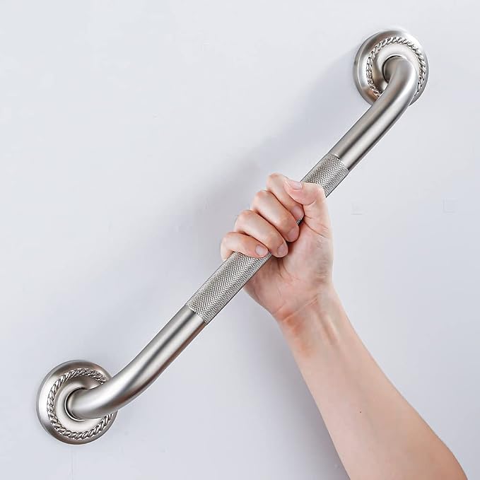 Anti Slip Shower Grab Bar, 16-Inch Toilet Textured Sturdy Hand Rail, Stylish - Image 2