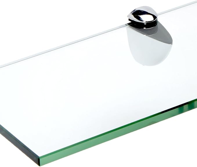 Spancraft Glass P-4.75x12-Chrome Peacock Glass Shelf, 4.75" x 12" - Image 2