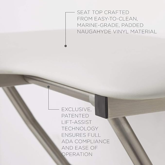 Seachrome Lift-Assist Shower Seat, L-Shaped Right-Hand, Wall Mount, Padded - Image 7