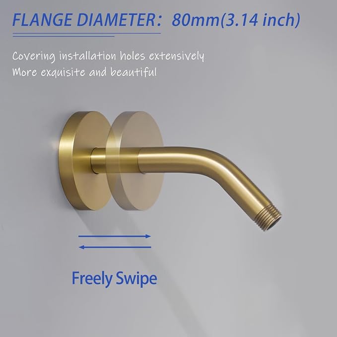 Wall Mounted Shower Arm Extension Head Holder Stainless Stee - Image 5