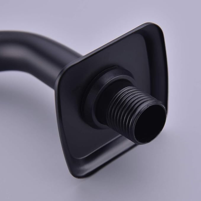 TRUSTMI Curved Shower Arm with Flange, 8-inch S-Shape Stainless Steel Top - Image 5