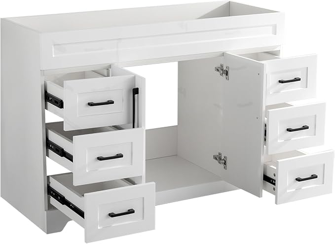 48" Bathroom Vanity Without Sink, Modern Solid Wood Bathroom Vanity Cabinet - Image 6