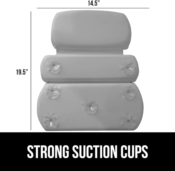 GORILLA GRIP Bath Pillow for Tub, Improved Suction Cups, Luxury Bathtub Pillows - Image 4