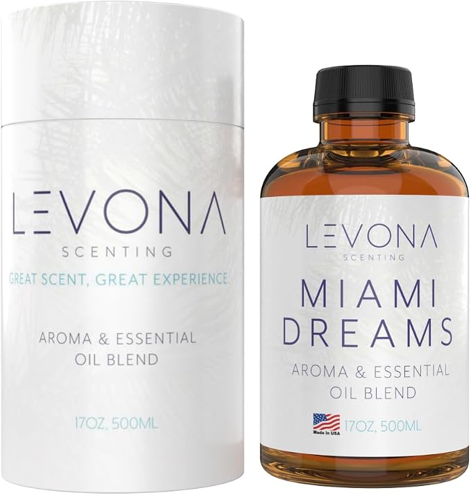 Levona Scent Essential Oils for Diffusers for Home: Miami Dreams Hotel & Home by LEVONASCENT