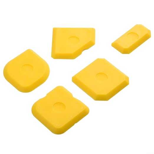5pcs Portable Yellow Silicone Caulking Kit Multi Edge Sealant Applicator Tool - Image 8